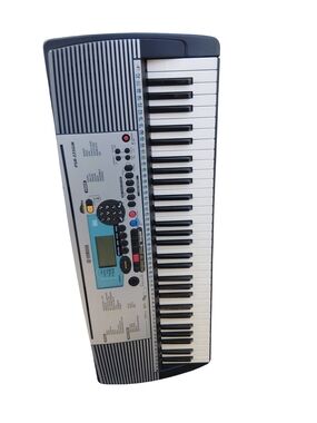 Vintage Yamaha PSR-225GM Portable Keyboard Silver Black Music Instrument Y2k